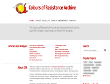 Tablet Screenshot of coloursofresistance.org